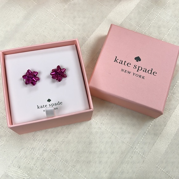 Kate Spade Boxed Bourgeois Bow Pink Studs - Picture 5 of 7